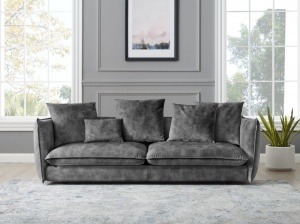 CANAPEA DEOSEBITA, 225CM, CATIFEA GRI, DESIGN RETRO, ARTIM GROUP SELECTION