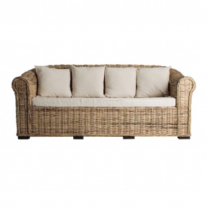 CANAPEA OZIERI REF. 26489, CULOARE NATURALA, STIL CLASIC, DIN RATAN SI BUMBAC, PRODUS DETASABIL, VIC
