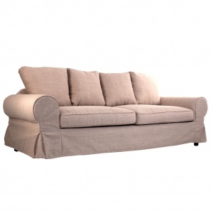 CANAPEA RASSI REF. 23410, ECRU, STIL CLASIC. DIN LEMN MASIV DE PIN, POLIESTER, SPUMA, PRODUS DETASABIL, VIC - Img 2