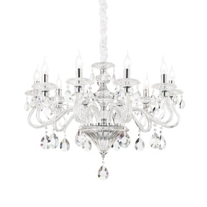 CANDELABRU NEGRESCO SP10, TRANSPARENT, DIN STICLA, STIL CLASIC