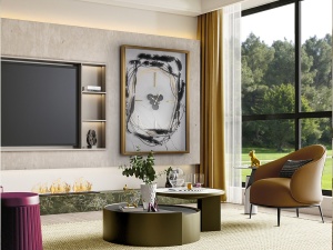 CEAS DECORATIV TEMPUS, 105x155 CM, DIN STICLA SECURIZATA SI RAMA DIN POLISTIREN, STIL MODERN