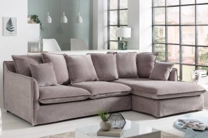 COLTAR CONFORTABIL DIN CATIFEA SI LEMN MASIV, 255CM, CULOARE TAUPE, ARTIM GROUP SELECTION