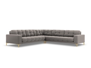 COLTAR DE LUX, BALI 256CM, TAPITERIE DIN CATIFEA, GRI BLU13, STIL MODERN, ARTIM GROUP SELECTION