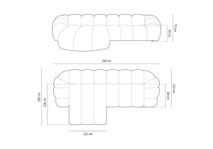 COLTAR DIANA, STANGA, 4 LOCURI, 334 CM, DIVERSE CULORI SI MATERIALE, DESIGN DEOSEBIT - Img 20