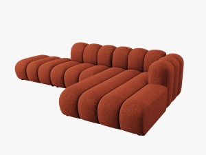 COLTAR MODULAR LUPIN, DREAPTA, 5 LOCURI, 294 CM, SCORTISOARA 44, TAPITERIE CHENILLE, DESIGN DEOSEBIT - Img 3