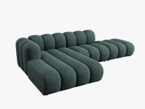 COLTAR MODULAR LUPIN, STANGA, 5 LOCURI, 294 CM, VERDE PETROL 78, TAPITERIE CHENILLE, DESIGN DEOSEBIT - Img 4
