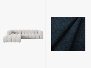 COLTAR MODULAR LUPIN, STANGA/DREAPTA, 4 LOCURI, 288 CM, DIVERSE NUANTE, TAPITERIE BOUCLE, DESIGN DEOSEBIT - Img 6