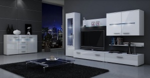 COMODA ALBA CU LED SI TELECOMANDA STUTTGART - DESIGN MODERN - Img 2