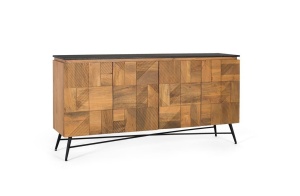COMODA/BUFET, 1965, DIN LEMN DE MANGO SI METAL, ARTIM GROUP SELECTION - Img 2