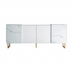 COMODA NEVA REF. 29531, DIN METAL , MDF SI STICLA, STIL MODERN, VIC
