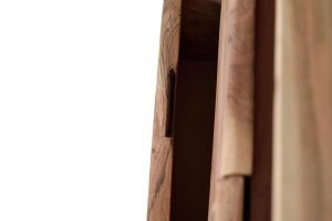 COMODA TV 1093, MARO/NEGRU, DIN LEMN DE ACACIA SI METAL, STIL INDUSTRIAL G&C - Img 6