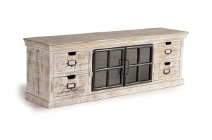 COMODA TV 1129, DIN LEMN DE MANGO, STIL INDUSTRIAL G&C - Img 3