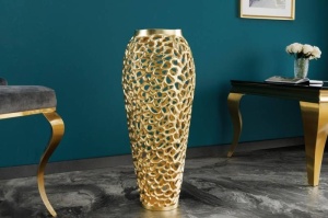 DECORATIUNE VAZA, LEAF 90CM, METAL, DESIGN INDUSTRIAL