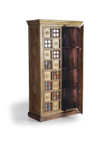 DULAP 180CM, STIL ETNIC/DETALII DIN BRONZ, DIN LEMN DE SALCAM, GINER Y COLOMER - Img 6