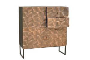 DULAP COPPER 110CM, MARO/NEGRU, DIN LEMN MASIV DE MANGO SI METAL, GINER Y COLOMER - Img 4