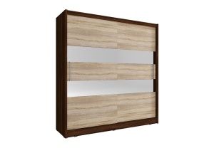 DULAP DORMITOR MAJA II 180 STEJAR SONOMA + CIOCOLATIU DESIGN MODERN PSK