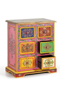 DULAPIOR ZAINE 6097, MULTICOLOR, LEMN DE MANGO, STIL VINTAGE G&C - Img 3