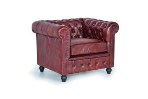 FOTOLIU 96CM, MARO, DIN PIELE, STIL CHESTERFIELD, DESIGN CHESTEFIELD
