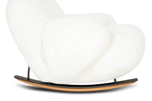 FOTOLIU BALANSOAR PLUSH FUR, ALB, DIN TEXTIL PLUSAT, STIL MODERN B2 - Img 6