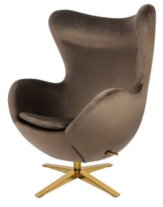 FOTOLIU CONFORTABIL EGG SZEROKI VELVET, MARO 81/AURIU, DIN CATIFEA SI METAL, STIL MODERN B2