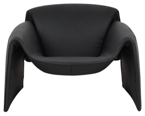 FOTOLIU CONFORTABIL FLESSI, NEGRU, TAPITAT CU PIELE ECOLOGICA, STIL MODERN B2 - Img 3