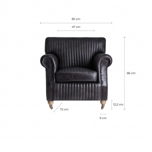 FOTOLIU CONFORTABIL GORDON REF. 26742, DIN LEMN MASIV SI PIELE, STIL CHESTERFIELD, VIC - Img 4