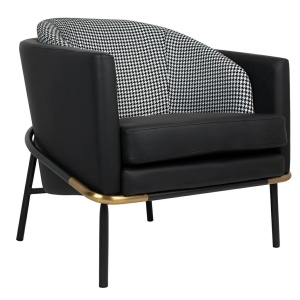 FOTOLIU CONFORTABIL GUBI, GRI/NEGRU/AURIU, DIN TEXTIL SI PIELE ECOLOGICA, STIL MODERN B2