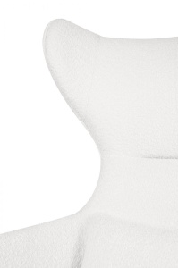 FOTOLIU CONFORTABIL HAMPTON TEDDY, ALB/AURIU, TAPITAT IN TEXTIL PLUSAT, STIL MODERN B2 - Img 5
