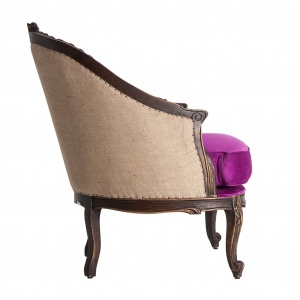 FOTOLIU FUCSIA JOHVI REF. 27315, DIN LEMN MASIV SI CATIFEA, STIL CLASIC, VIC - Img 3