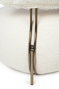 FOTOLIU LOW TEDDY, ALB/MARO, TAPITERIE DIN TEXTIL PLUSAT, STIL MODERN, B2 - Img 7