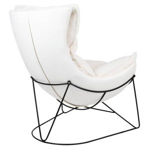 FOTOLIU OTILIA STAND TEDDY, ALB/NEGRU, TAPITERIE DIN TEXTIL PLUSAT SI PIELE ECOLOGICA, STIL MODERN, B2 - Img 4