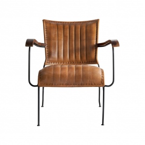 FOTOLIU SENEY REF. 26745, DIN LEMN MASIV, METAL SI PIELE DE CAPRA, STIL VINTAGE, VIC
