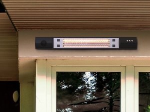 INCALZITOR ELECTRIC DE EXTERIOR HEAT MUSIC, CU DIFUZOARE BLUETOOTH SI TELECOMANDA, 10x86 CM, DIN METAL SI PLASTIC, STIL MODERN