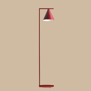 LAMPADAR FORM, 165 CM, ROSU, DIN METAL, STIL MODERN