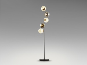 LAMPADAR INOA, 159 CM, MULTICOLOR, DIN METAL SI STICLA, STIL MODERN - Img 3