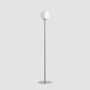 LAMPADAR PINNE, 162 CM, BEJ, DIN STICLA SI METAL, STIL MODERN