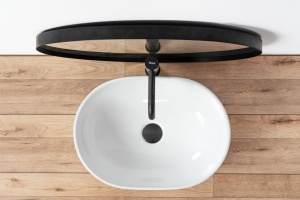 LAVOAR REA AMELIA, ALB, 48 CM, DIN CERAMICA, CALITATE SUPERIOARA - Img 3