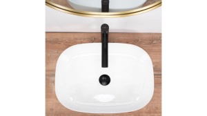 LAVOAR REA ANGIE, ALB, 52 CM, DIN CERAMICA, CALITATE SUPERIOARA - Img 2