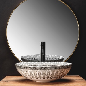 LAVOAR REA ARTE, GRI, 40 CM, DIN CERAMICA, CALITATE SUPERIOARA - Img 2