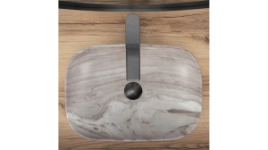LAVOAR REA BELINDA, ASH, 46 CM, EFECT DE PIATRA GRI, DIN CERAMICA, CALITATE SUPERIOARA - Img 2