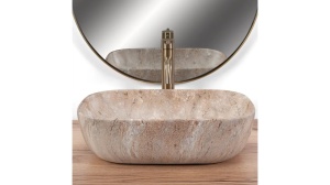 LAVOAR REA BELINDA, SAVANA, 47 CM, EFECT DE PIATRA, DIN CERAMICA, CALITATE SUPERIOARA - Img 4