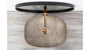 LAVOAR REA FREJA, EFECT DE PIATRA BEJ, 51 CM, DIN CERAMICA, CALITATE SUPERIOARA - Img 4