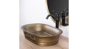 LAVOAR REA WILMA RUSTIC, 55 CM, CUPRU, DIN CERAMICA, CALITATE SUPERIOARA - Img 2
