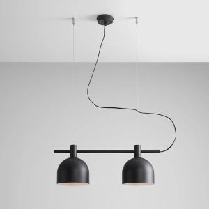 LUSTRA BERYL, 2 BRATE, 86 CM, NEAGRA, DIN METAL, STIL MODERN