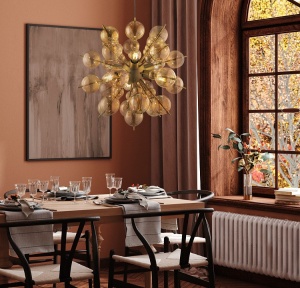 LUSTRA BOLLA MOD133PL-06BS, DIN METAL SI STICLA, STIL MODERN, MAYTONI
