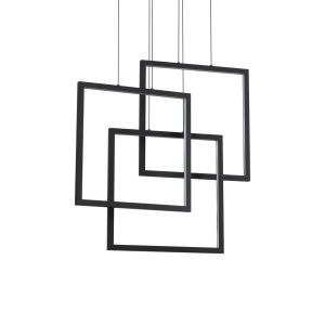 LUSTRA FRAME SP QUADRATO, NEGRU MAT, DIN METAL, STIL MODERN