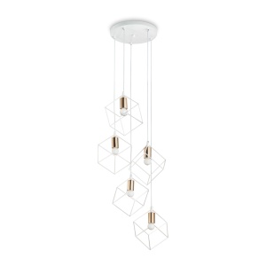 LUSTRA ICE SP5, ALB, DIN METAL, STIL MODERN