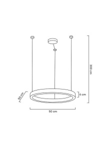 LUSTRA LED EXCLUSIVISTA, RING LUXURY 50, AURIE, METAL SI LED, DESIGN MODERN