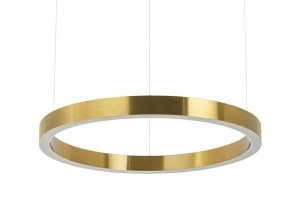 LUSTRA LED RING SLIM 60, CONFECTIONATA DIN METAL, AURIU, STIL MODERN