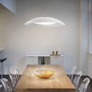 LUSTRA LENA SP3 D64, ALB, DIN STICLA, STIL MODERN - Img 2